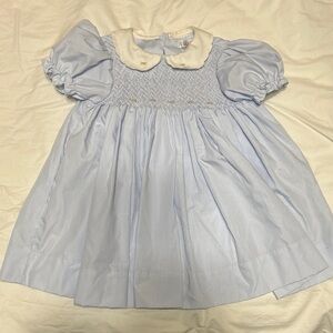 Petit Ami Light Blue Smocked Dress
